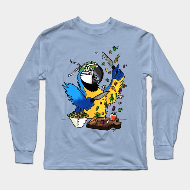 Chop Macaw Long Sleeve T-Shirt by SkyeElizabeth